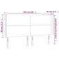 Preview: Kopfteil mit Ohren Dunkelbraun 203x16x118/128 cm Stoff