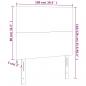 Preview: LED Kopfteil Dunkelbraun 100x5x118/128 cm Stoff
