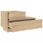 Preview: Nachttisch mit LED-Leuchten Sonoma-Eiche 70x36x40,5 cm