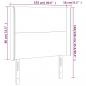 Preview: LED Kopfteil Dunkelbraun 103x16x118/128 cm Stoff