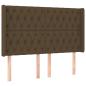 Preview: Boxspringbett mit Matratze & LED Dunkelbraun 140x200 cm Stoff