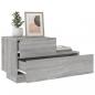 Preview: Nachttisch mit LED-Leuchten Grau Sonoma 70x36x40,5 cm