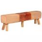 Preview: ARDEBO.de - Bank Turnbock-Design Braun 160 cm Echtleder und Canvas