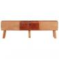 Preview: Bank Turnbock-Design Braun 160 cm Echtleder und Canvas