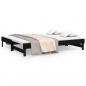 Preview: Tagesbett Ausziehbar Schwarz 2x(100x200) cm Massivholz Kiefer