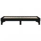 Preview: Tagesbett Ausziehbar Schwarz 2x(100x200) cm Massivholz Kiefer