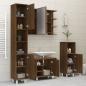 Preview: Badschrank Braun Eichen-Optik 30x30x179 cm Holzwerkstoff
