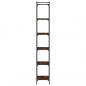 Preview: Bücherregal 6 Böden Braun Eiche-Optik 40x30x188cm Holzwerkstoff