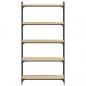 Preview: Bücherregal 5 Böden Sonoma-Eiche 80x30x154 cm Holzwerkstoff