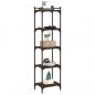 Preview: Bücherregal 5 Böden Braun Eiche-Optik 40x30x154cm Holzwerkstoff