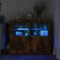 Preview: ARDEBO.de - Beistellschränke mit LED-Leuchten 2 Stk. Räuchereiche