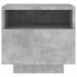 Preview: Nachttisch mit LED-Leuchten Betongrau 40x39x37 cm