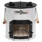Preview: Camping-Ofen Silbern 45x25x26 cm Stahl