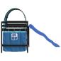 Preview: Kinderhochbett mit Tunnel Blau 90x190 cm Massivholz Kiefer