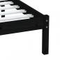 Preview: Massivholzbett Schwarz 75x190 cm