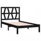 Preview: Massivholzbett Schwarz Kiefer 75x190 cm