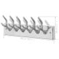 Preview: Garderobenleisten 2 Stk. Silbern Aluminium 