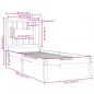 Preview: Massivholzbett 90x190 cm