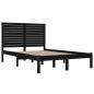 Preview: Massivholzbett Schwarz 135x190 cm