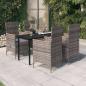 Preview: ARDEBO.de - 5-tlg. Garten-Essgruppe mit Kissen Grau