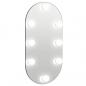 Preview: Spiegel mit LED-Leuchten 60x30 cm Glas Oval