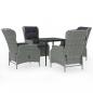 Preview: 5-tlg. Garten-Essgruppe Hellgrau