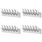 Preview: Garderobenleisten 4 Stk. Silbern Aluminium 