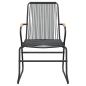 Preview: 7-tlg. Garten-Essgruppe Schwarz PVC-Rattan