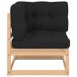 Preview: 4-tlg. Garten-Lounge-Set mit Kissen Massivholz Kiefer