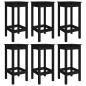 Preview: ARDEBO.de - 7-tlg. Gartenbar-Set Schwarz Massivholz Kiefer