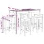 Preview: 7-tlg. Gartenbar-Set Schwarz Massivholz Kiefer