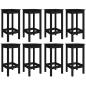 Preview: ARDEBO.de - 9-tlg. Gartenbar-Set Schwarz Massivholz Kiefer