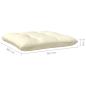 Preview: 5-tlg. Garten-Lounge-Set mit Creme Kissen Kiefernholz