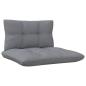 Preview: 5-tlg. Garten-Lounge-Set mit Grauen Kissen Kiefernholz