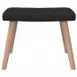 Preview: Relaxsessel mit Hocker Schwarz Stoff