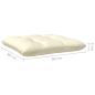 Preview: 9-tlg. Garten-Lounge-Set mit Creme Kissen Kiefernholz