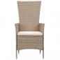 Preview: 9-tlg. Garten-Essgruppe mit Auflagen Beige
