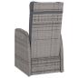 Preview: 11-tlg. Garten-Essgruppe mit Auflagen Poly Rattan Grau