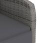Preview: 11-tlg. Garten-Essgruppe mit Auflagen Poly Rattan Grau