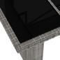 Preview: 11-tlg. Garten-Essgruppe mit Auflagen Poly Rattan Grau