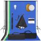 Preview: ARDEBO.de - Fotostudio-Set mit Softbox, Hintergrund und Reflektor