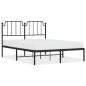 Preview: Bettgestell mit Kopfteil Metall Schwarz 150x200 cm