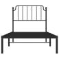 Preview: Bettgestell mit Kopfteil Metall Schwarz 90x190 cm