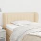 Preview: ARDEBO.de - Kopfteil mit Ohren Creme 103x23x78/88 cm Stoff