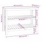 Preview: Werkbank Grau 110,5x50x80 cm Massivholz Kiefer