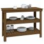Preview: Werkbank Honigbraun 110,5x50x80 cm Massivholz Kiefer