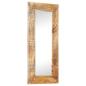 Preview: Handgeschnitzter Spiegel 110x50x2,5 cm Massivholz Mango