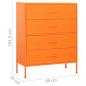 Preview: Kommode Orange 80x35x101,5 cm Stahl  