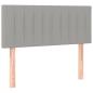 Preview: Boxspringbett mit Matratze Hellgrau 90x190 cm Stoff