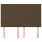 Preview: Kopfteile 4 Stk. Dunkelbraun 72x5x78/88 cm Stoff